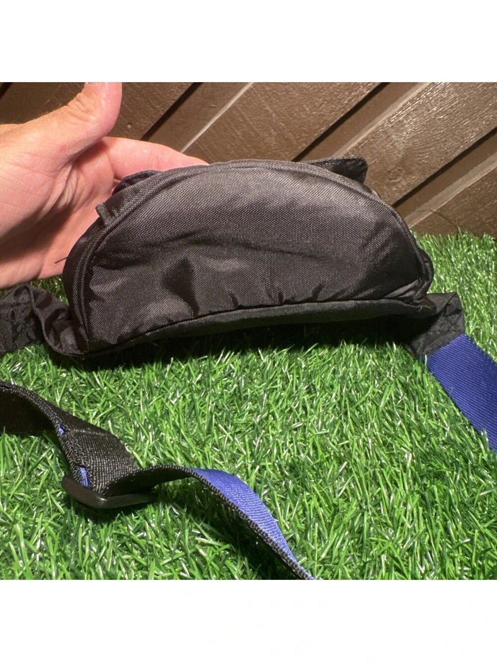 Vintage Quality Camera Accessories Fanny Pack QCA Nylon Waist Bag Black Blue